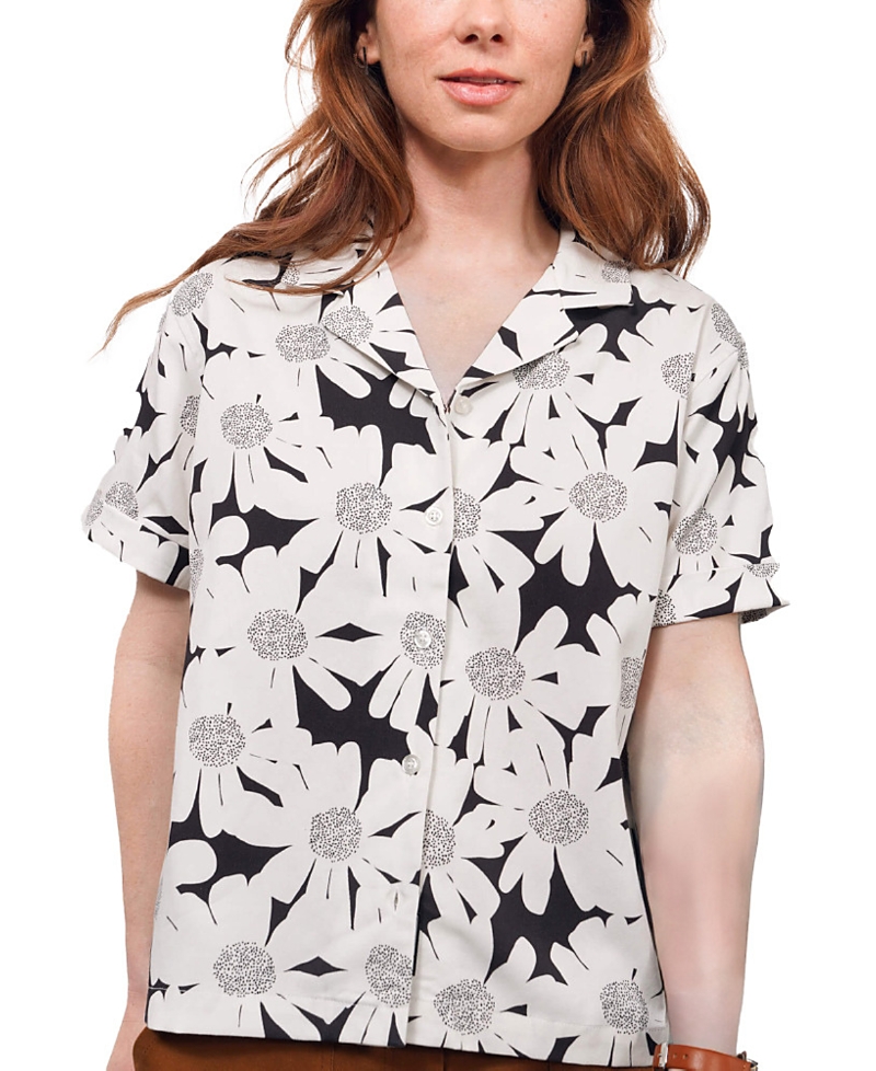 Wildfang The Everyday Camp Button Up Shirt In White