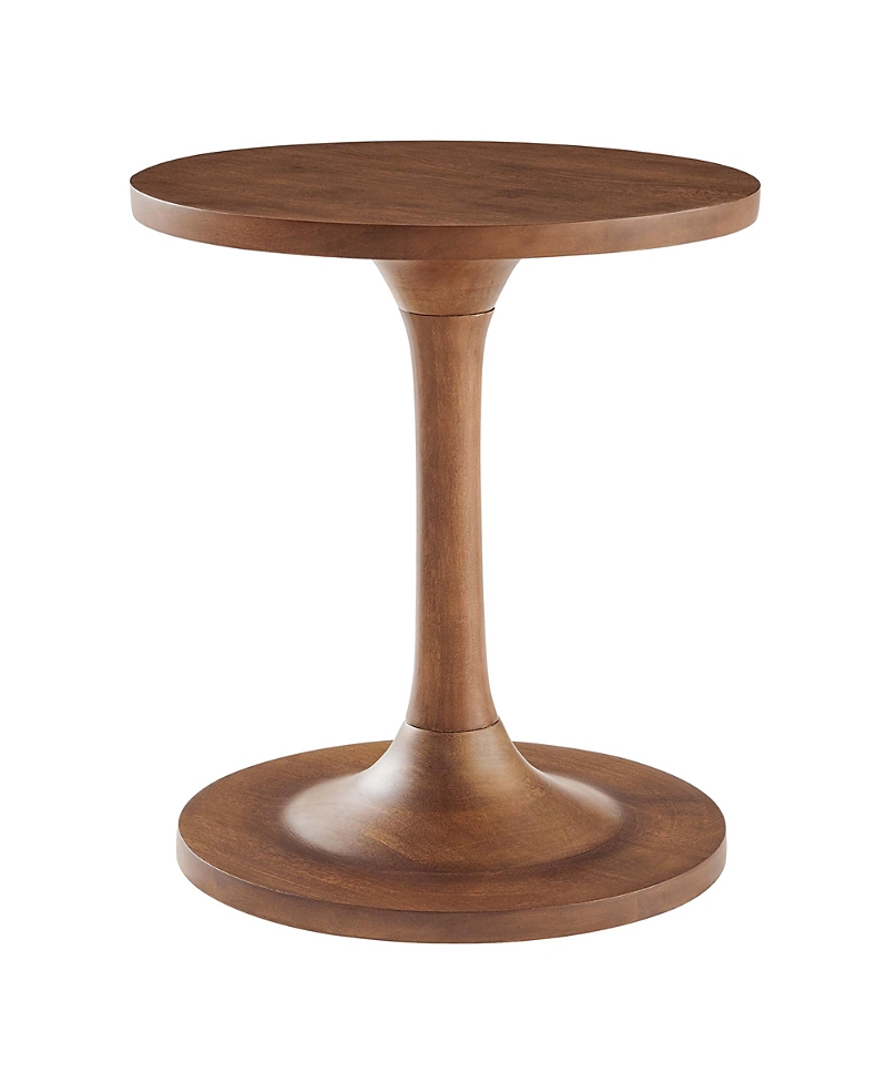 Modway Lina Round Wood Side Table In Brown