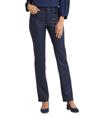 Marilyn Coated High Rise Straight Jeans