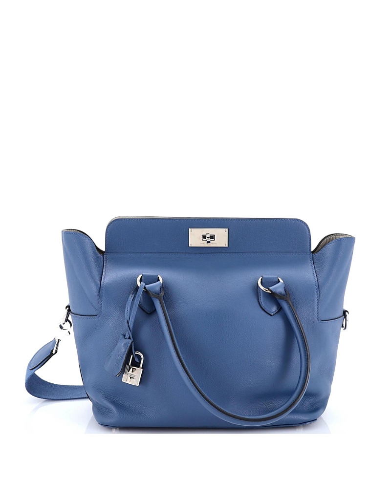 Pre-owned Pre-owned Hermes Hermes 26 Verso Toolbox Bag Evercolor In Blue