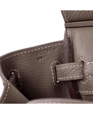 Birkin 25 Handbag Grey Togo with Palladium Hardware