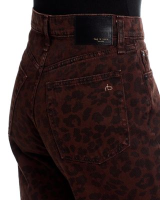 Shea High Rise Straight Leg Jeans in Leopard