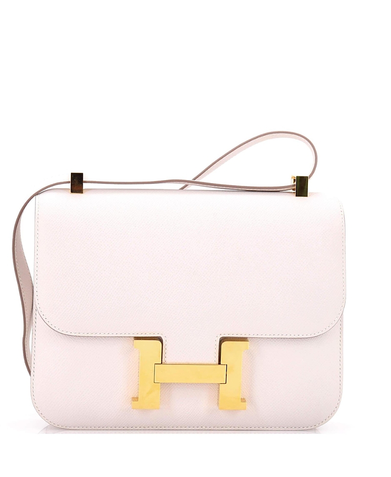 Pre-owned Pre-owned Hermes Hermes 24 Constance Nm Bag Epsom In White