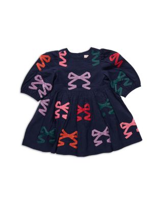 Girls' Brooke Bow Appliqu&eacute; Dress - Little Kid