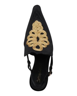 Women&#39;s Huzzah Embroidered Slingback Pumps