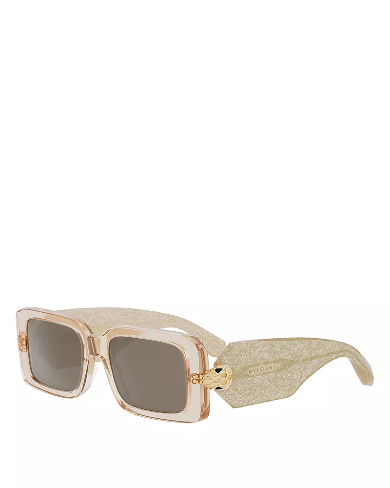 Bvlgari Serpenti Forever Rectangle Sunglasses, 53mm