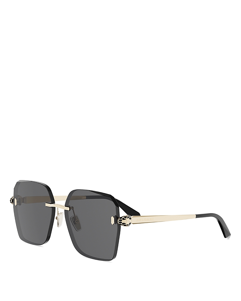 Bvlgari Serpenti Forever Square Sunglasses, 58mm In Gray