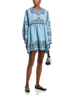 Frances Embroidered Mini Dress