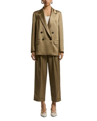 Boyfriend Fit Double Breasted Blazer