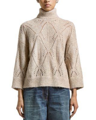 Turtleneck Open Knitted Sweater