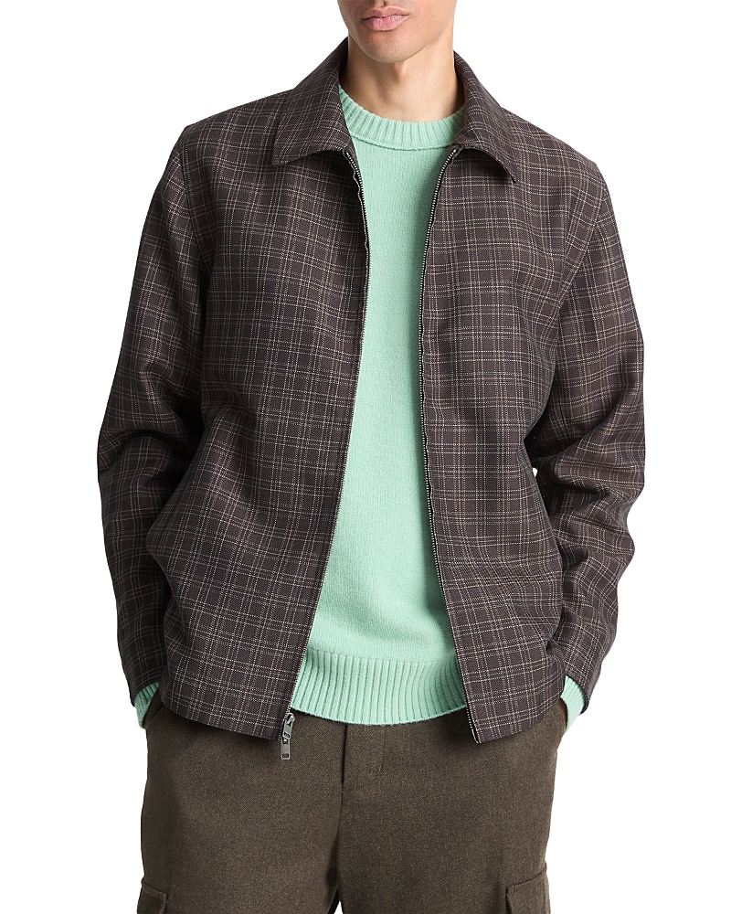 Vince Plaid Zip Jacket