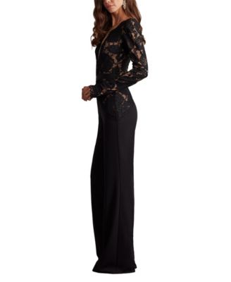 Amaris Plunging Illusion Lace Jumpsuit