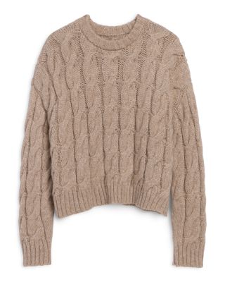 Serena Cable Knit Crewneck Sweater