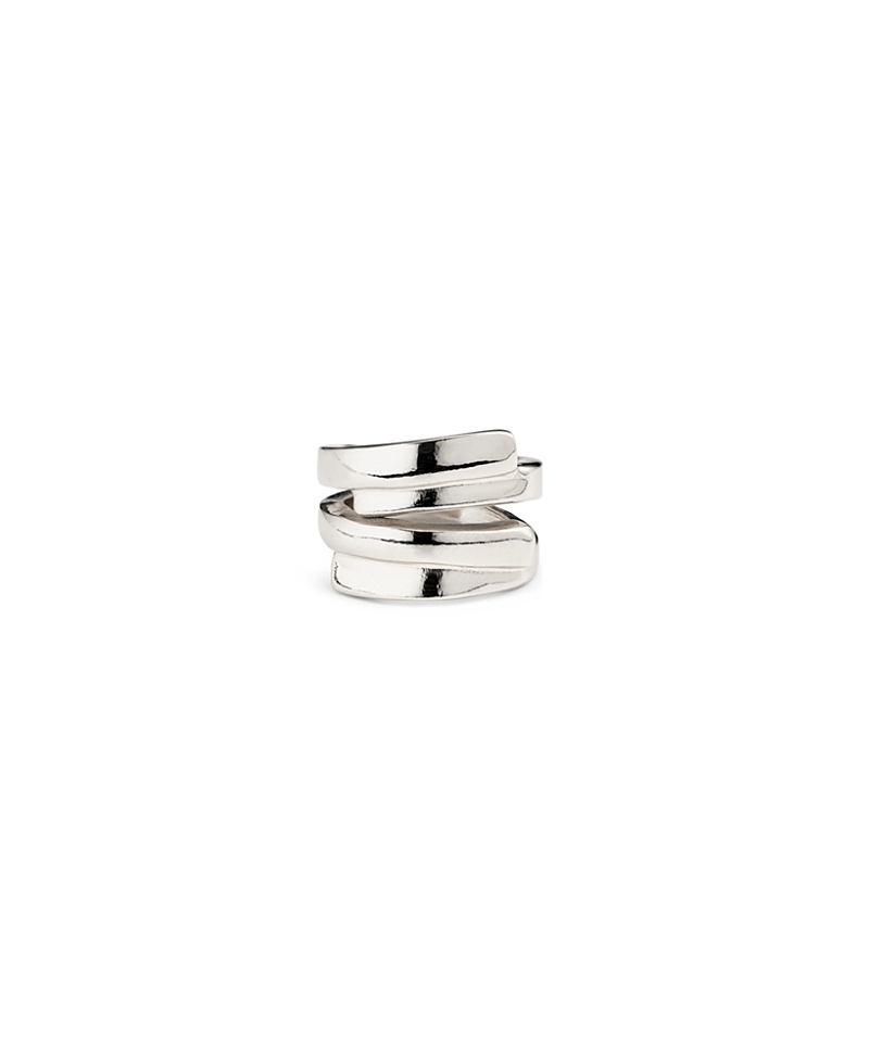 Unode50 Sterling Silver-plated Irregular Ring In Gray