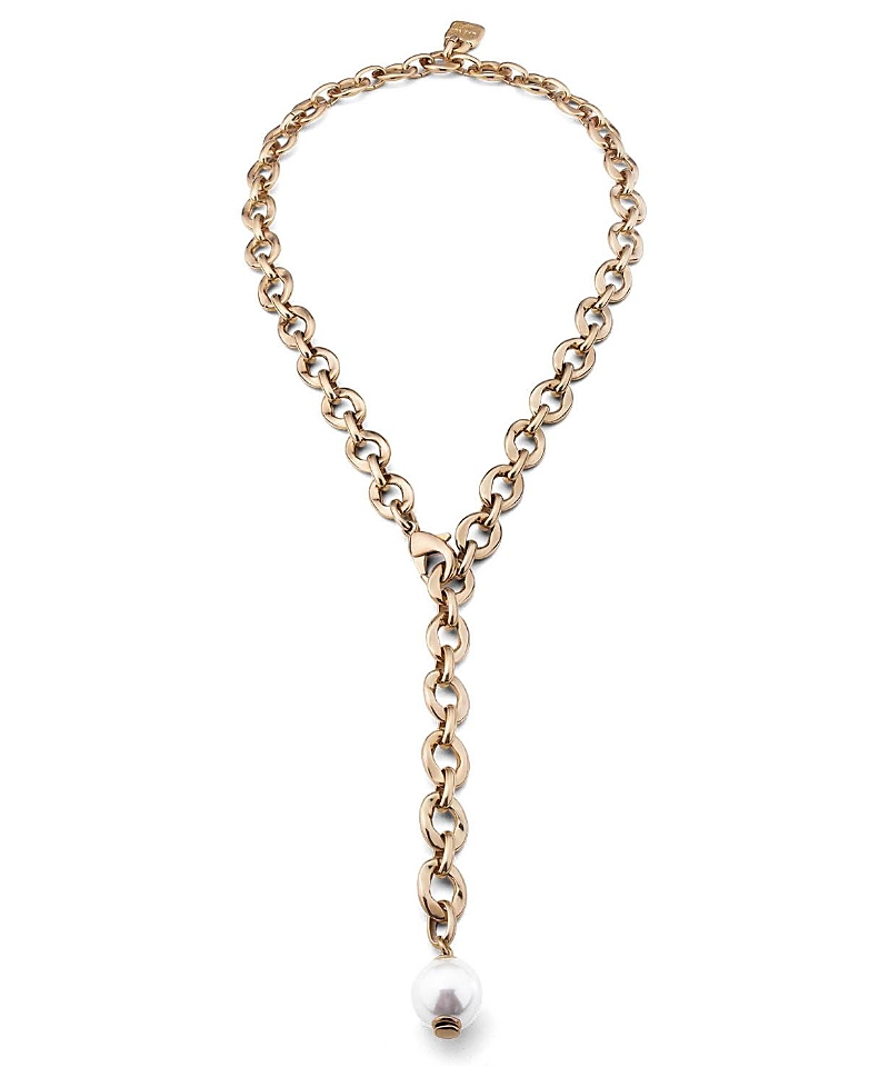 Unode50 18k Gold-plated Necklace With Oval Links In Gold