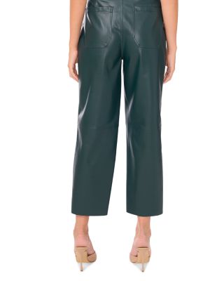 Faux Leather Cropped Pants