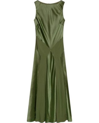 Women's Panelled Satin Maxi Dress