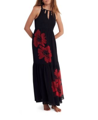 Women's Floral Keyhole Maxi Dress
