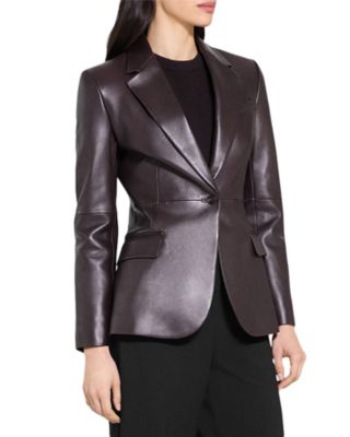 Lynnia Leather Blazer