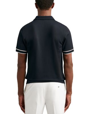 Textured Zip Polo Shirt