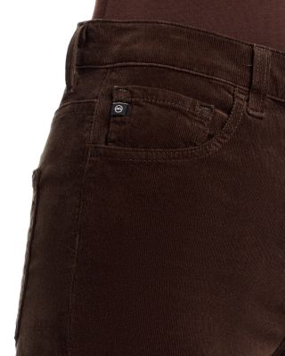 Brinley Mid Rise Straight Corduroy Jeans in Rich Umber