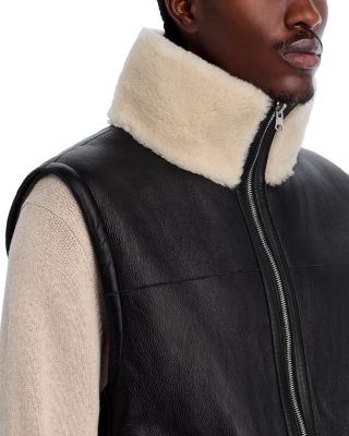 Relaxed Fit Shearling Vest