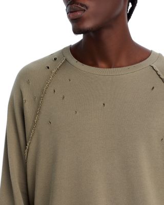 Distressed Crewneck Sweater