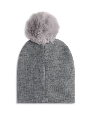 Girls' Knit Heart Hat with Pom Detail - Big Kid