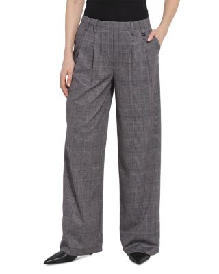 Darcy Pleated Plaid Pants