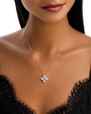 18K White & Yellow Gold Love in Verona Diamond Filo Pendant Necklace, 16-18"