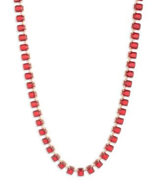 Crystal Tennis Collar Necklace, 16" 