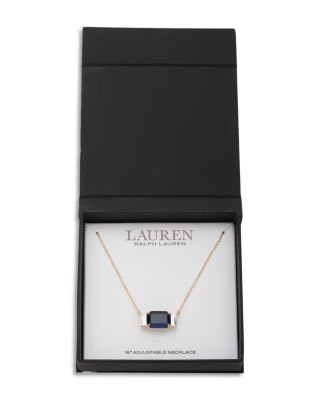 Stone Pendant Necklace, 16"-19" 