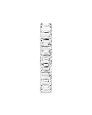 Diamond Emerald Cut Classic Eternity Band in 14K White Gold, 3.0 tcw