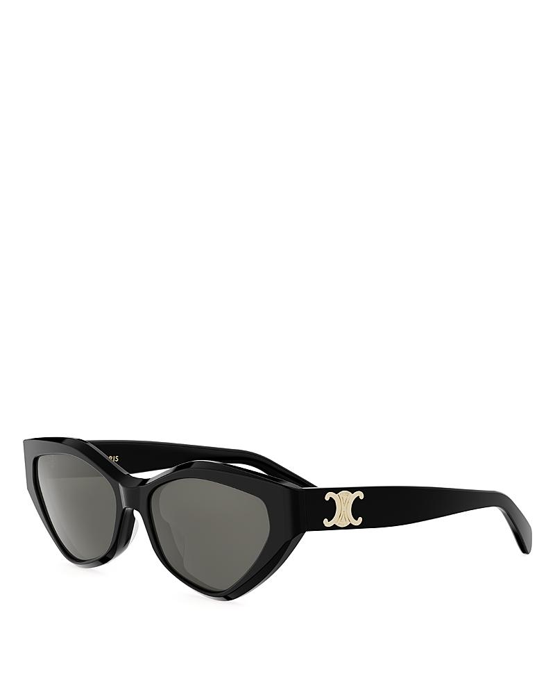 Celine Triomphe 17 56mm Cat Eye Sunglasses In Black