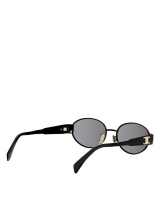 Metal Triomphe Oval Sunglasses, 54mm