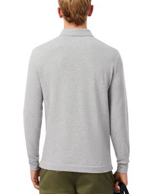 Long Sleeve Ribbed Collar Polo Shirt