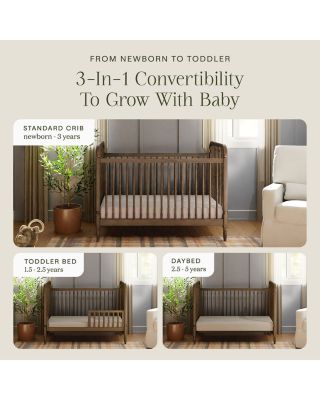 Liberty 3 in 1 Convertible Spindle Crib with Toddler Bed Conversion Kit