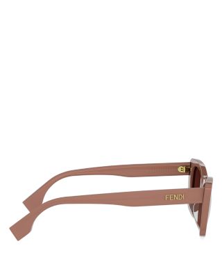Lettering Geometric Sunglasses, 53mm