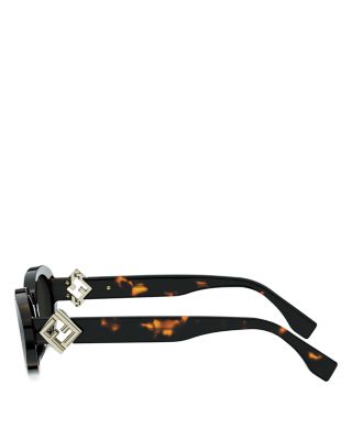 FF Diamonds Oval Sunglasses, 53mm