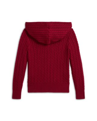 Girls' Polo Bear Cotton Full Zip Sweater - Big Kid