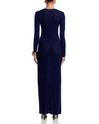 Wool Studded Maxi Dress