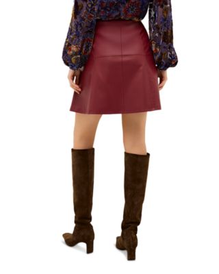 Crawford Faux Leather Mini Skirt