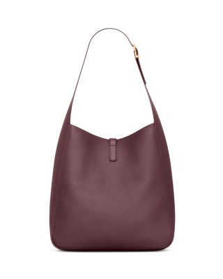 Le 5 A 7 Supple Large Shoulder Hobo Bag In Grained Leather