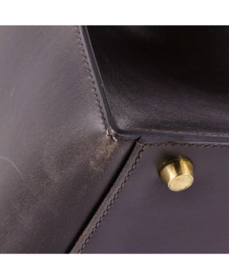  Kelly 35 Handbag Brown Box Calf with Gold Hardware