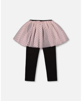 Girls' Leggings with Tulle Skirt - Little Kid