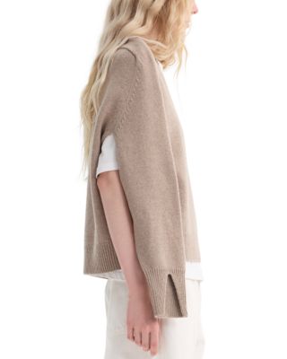 Wool Cashmere Sleeve Wrap Sweater
