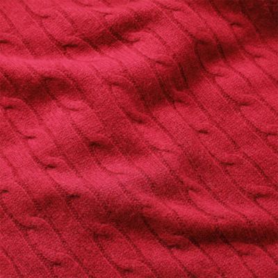 Cable Cashmere Throw Blanket