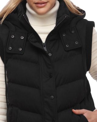 Long Hooded Puffer Vest