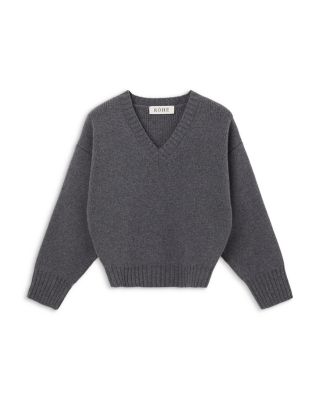 Wool Sculptural V Neck Sweater