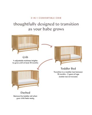 Peggy 3-in-1 Convertible Crib with Toddler Bed Conversion Kit